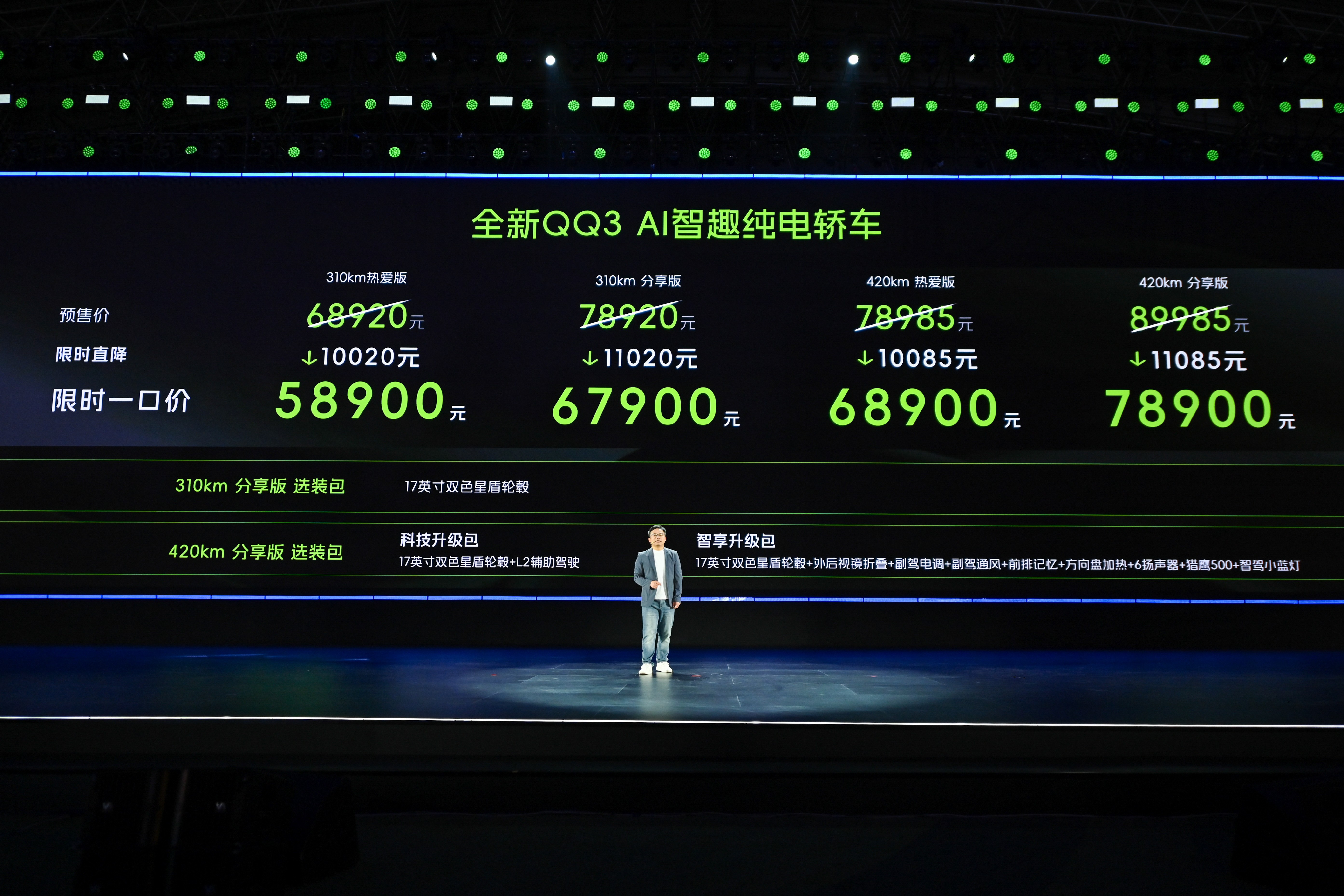奇瑞全新QQ3正式上市 5.89万起 经典国民小车智电焕新
