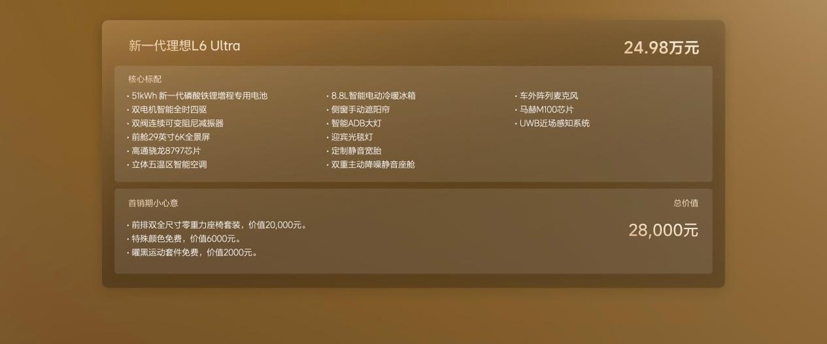 新一代理想L6正式发布，全国统一零售价24.98万元