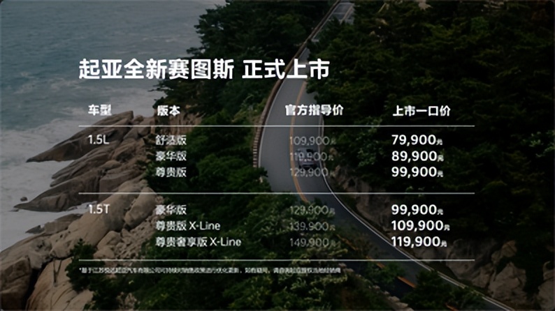 蔡徐坤倾情代言！起亚全新赛图斯上市 全国“一口价”7.99万元起
